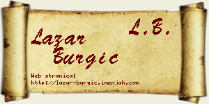 Lazar Burgić vizit kartica